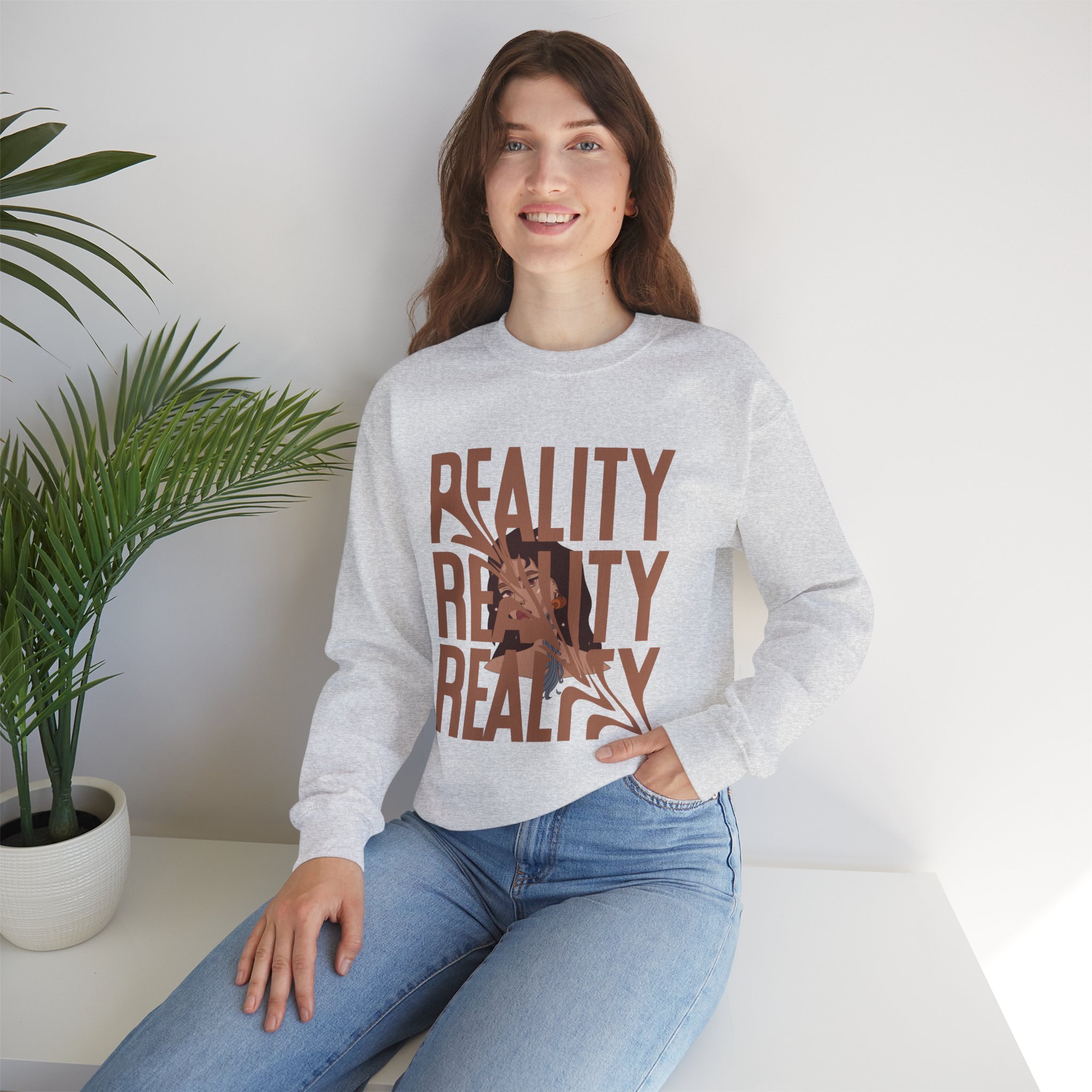 Reality T Shirt Inspiration Crewneck Sweatshirt - Unisex, Heavy Blend, Casual Clothes, Graphic Tee Gift, Men Women Fashion, Funny Shirt - Image 23