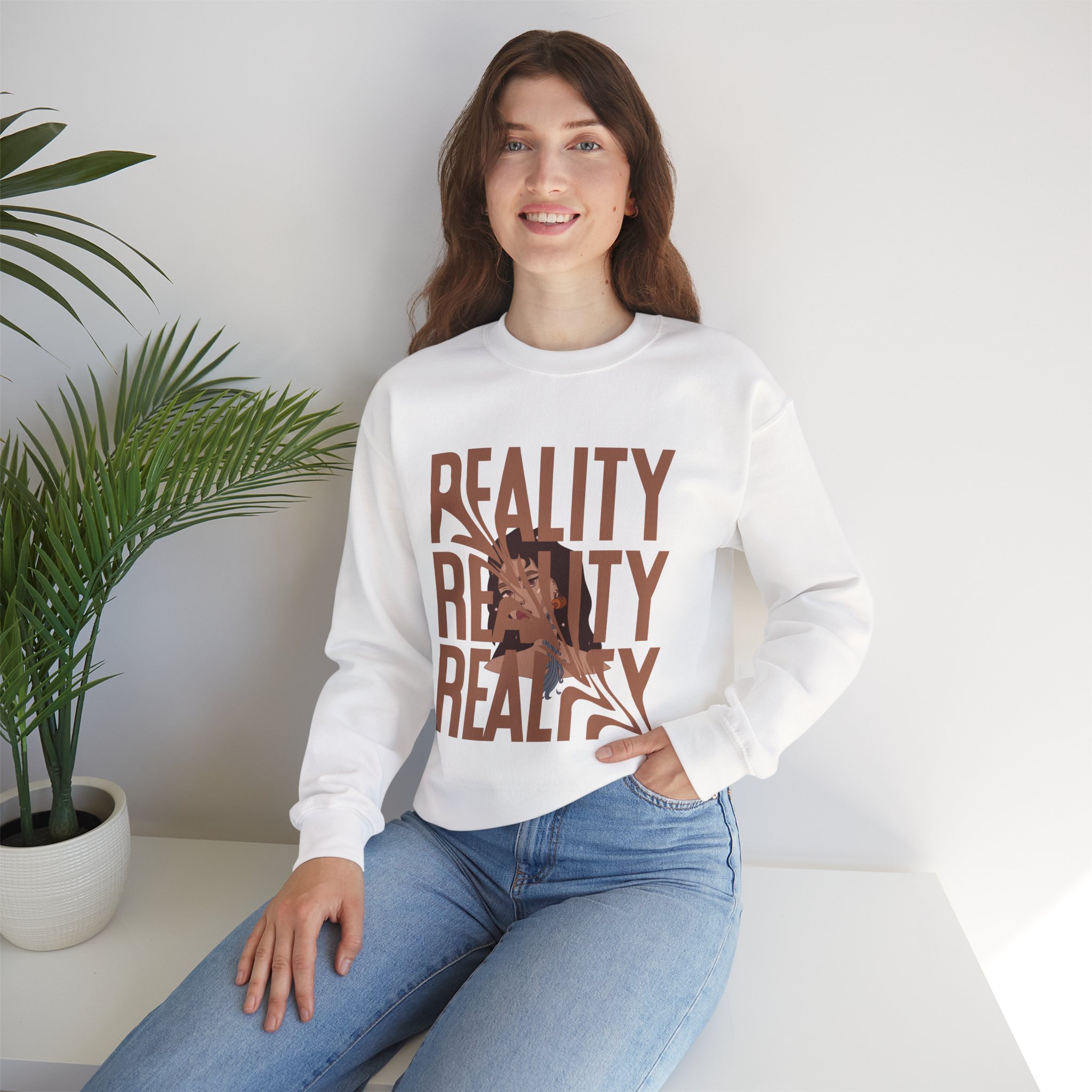 Reality T Shirt Inspiration Crewneck Sweatshirt - Unisex, Heavy Blend, Casual Clothes, Graphic Tee Gift, Men Women Fashion, Funny Shirt - Image 11