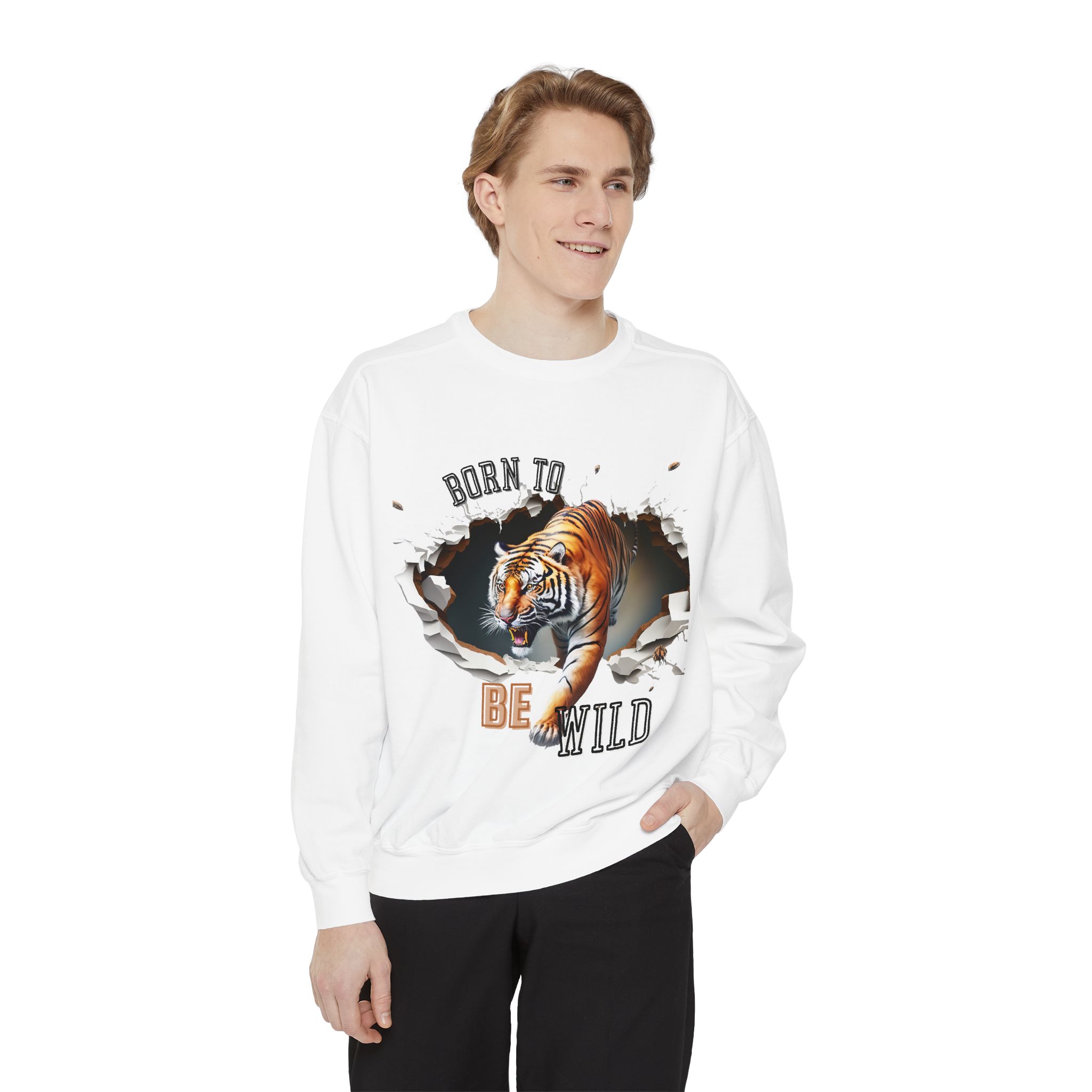 Lovely Big Cat designs on Sweatshirt - Image 3