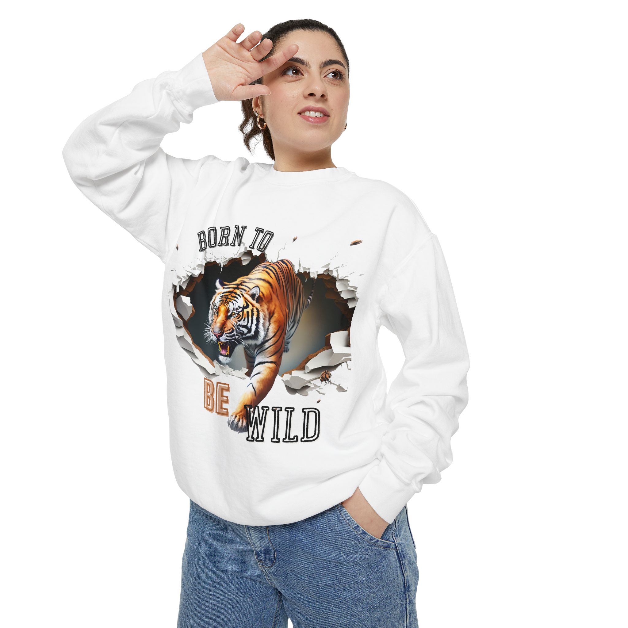 Lovely Big Cat designs on Sweatshirt - Image 8