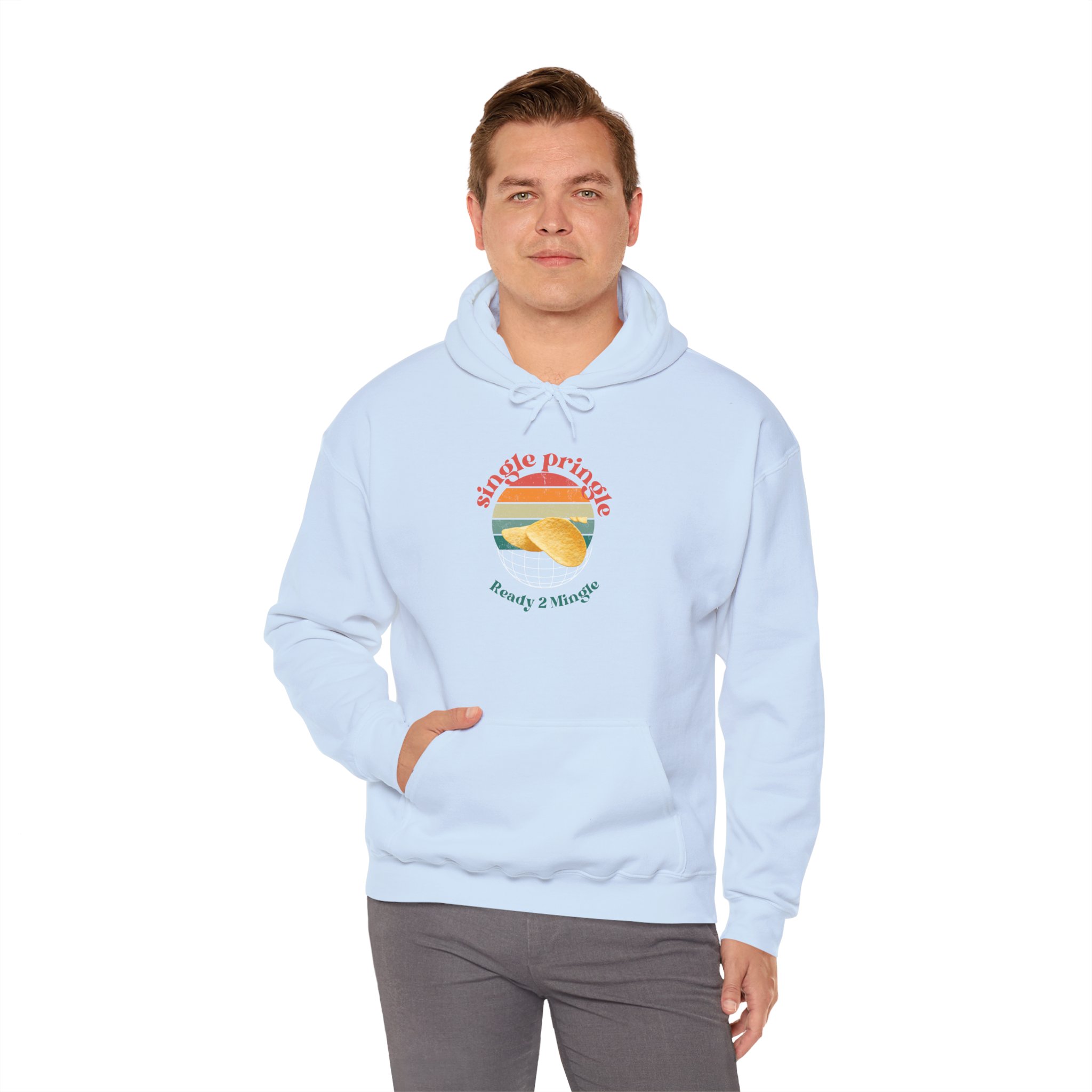 Single and ready to mingle Hoodie, dating theme men women's jumper, funny tee shirt idea, relationship humor apparel, couples outfit gift, - Image 61