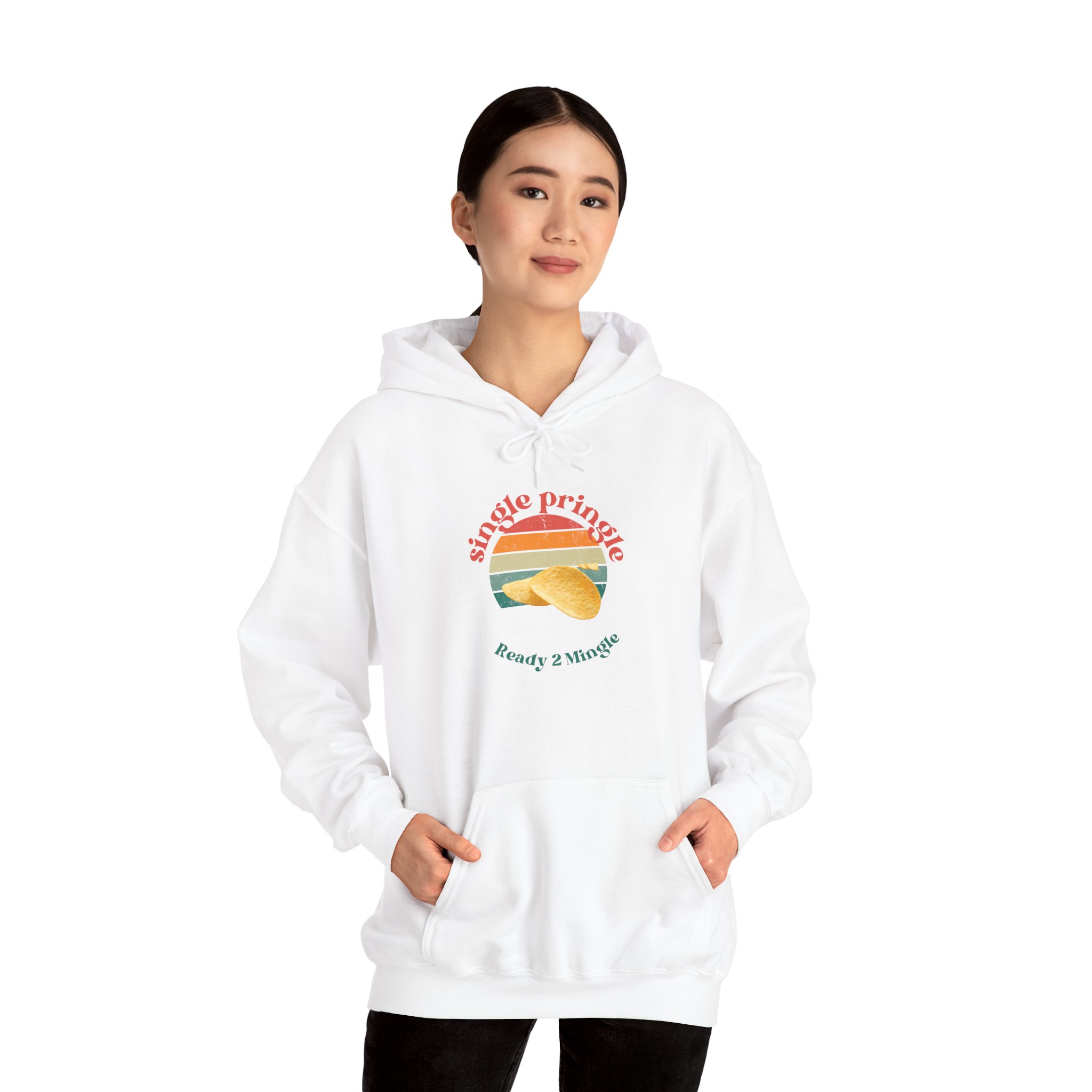 Single and ready to mingle Hoodie, dating theme men women's jumper, funny tee shirt idea, relationship humor apparel, couples outfit gift, - Image 6