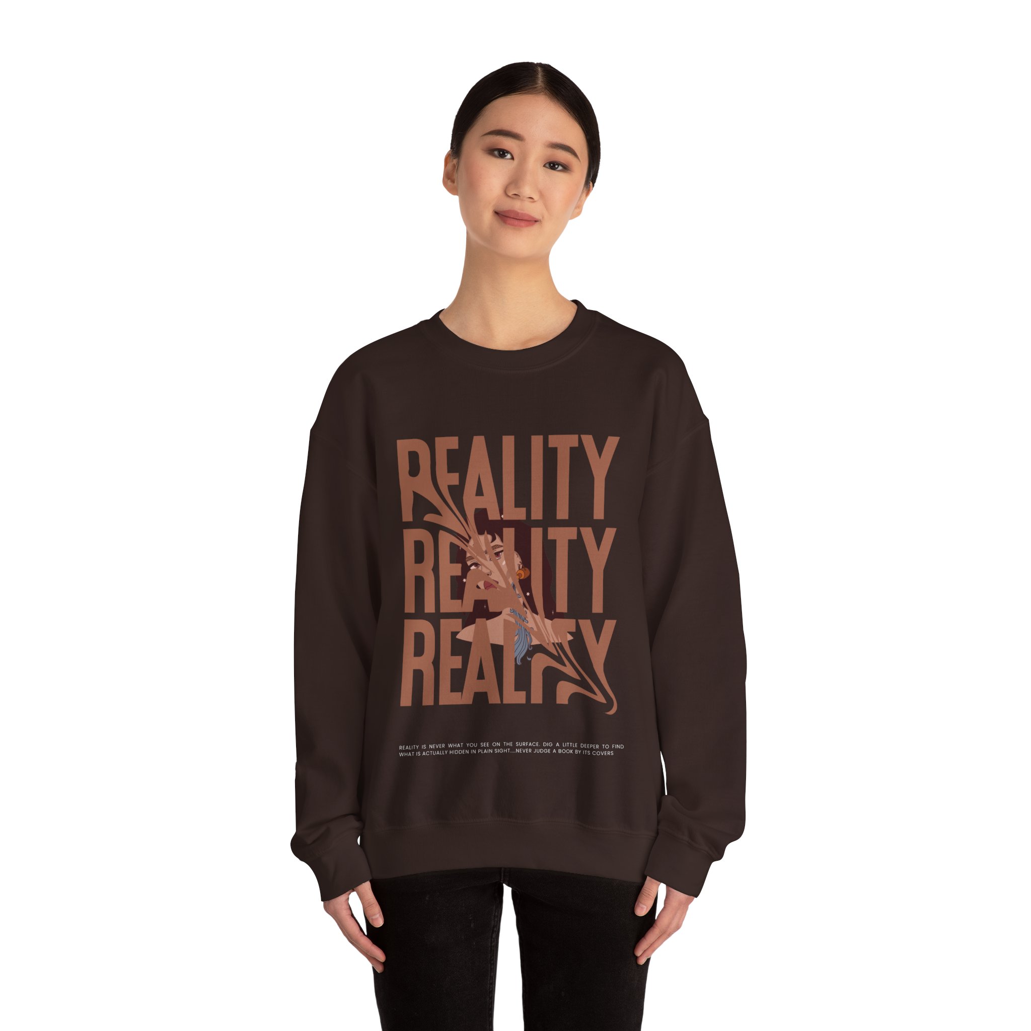 Reality T Shirt Inspiration Crewneck Sweatshirt - Unisex, Heavy Blend, Casual Clothes, Graphic Tee Gift, Men Women Fashion, Funny Shirt - Image 40