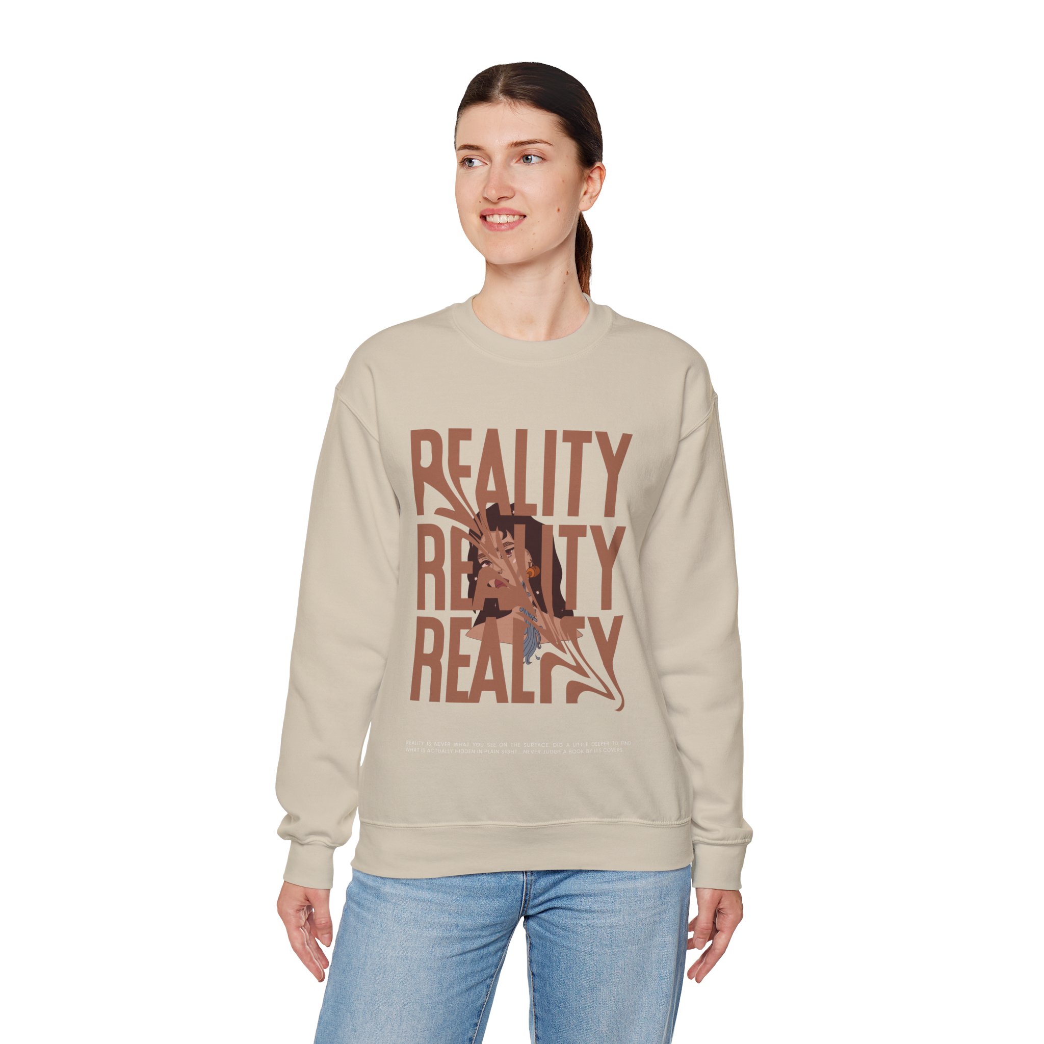 Reality T Shirt Inspiration Crewneck Sweatshirt - Unisex, Heavy Blend, Casual Clothes, Graphic Tee Gift, Men Women Fashion, Funny Shirt - Image 32