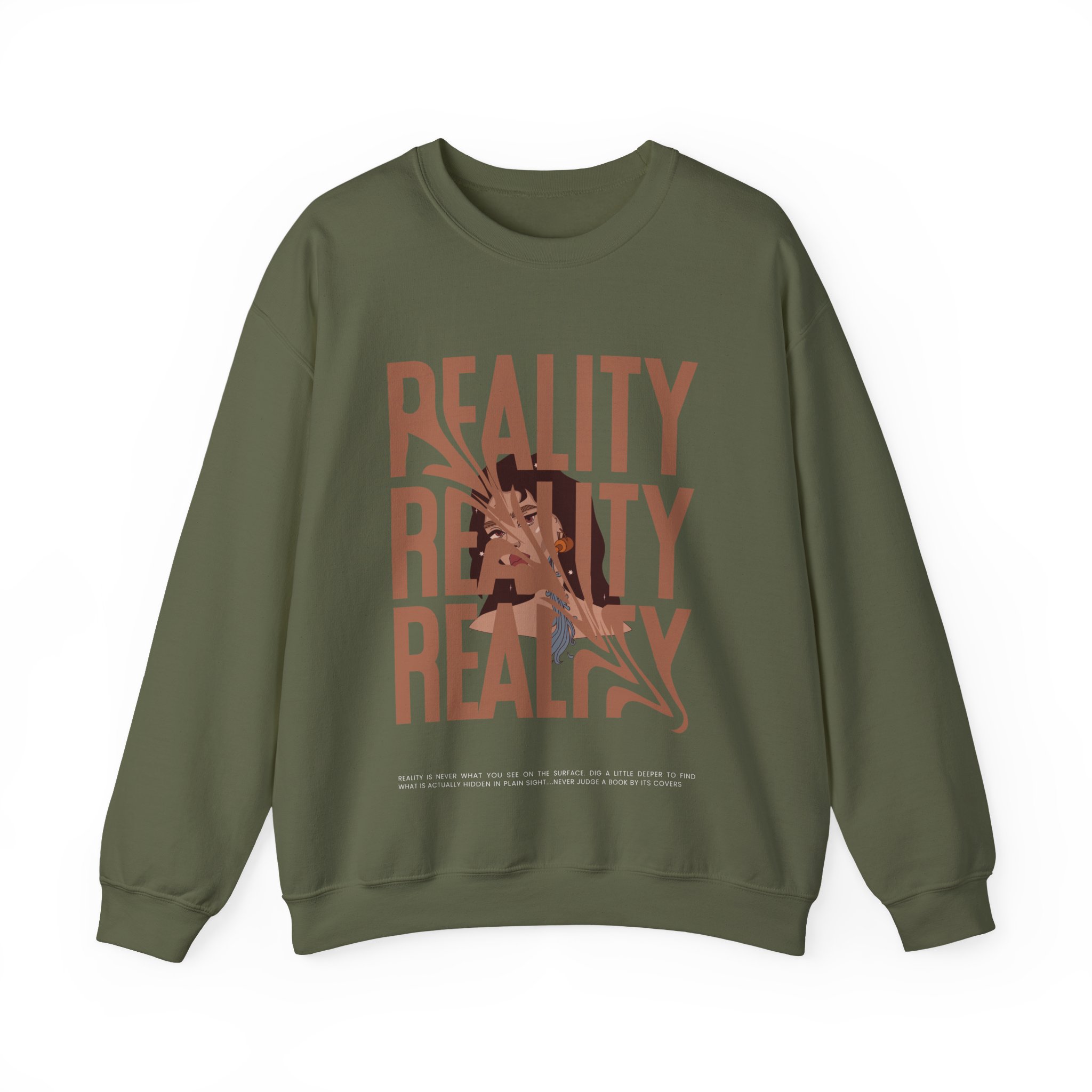 Reality T Shirt Inspiration Crewneck Sweatshirt - Unisex, Heavy Blend, Casual Clothes, Graphic Tee Gift, Men Women Fashion, Funny Shirt - Image 49