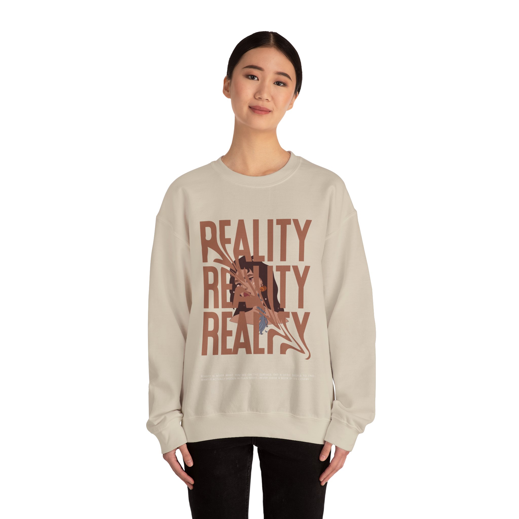 Reality T Shirt Inspiration Crewneck Sweatshirt - Unisex, Heavy Blend, Casual Clothes, Graphic Tee Gift, Men Women Fashion, Funny Shirt - Image 28