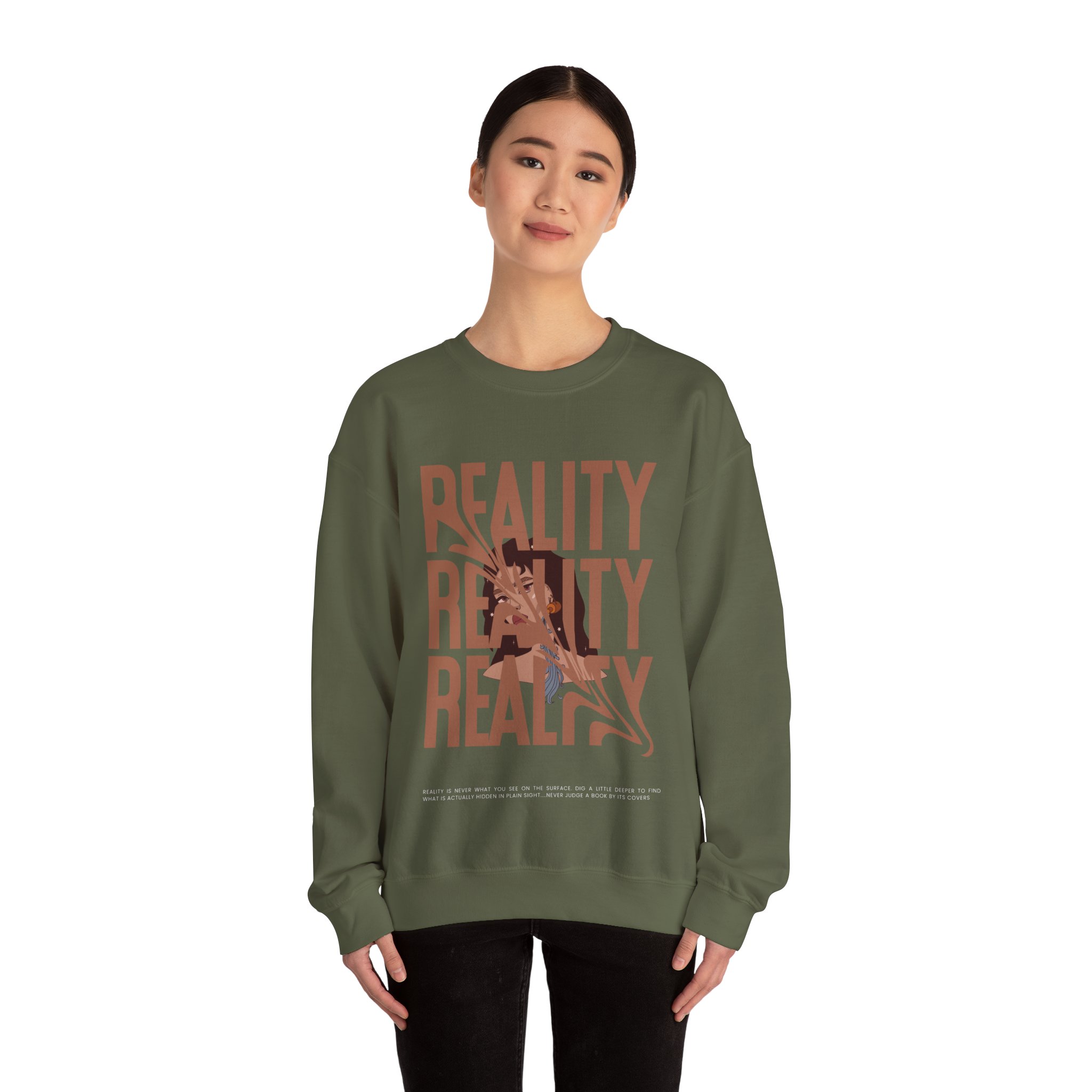 Reality T Shirt Inspiration Crewneck Sweatshirt - Unisex, Heavy Blend, Casual Clothes, Graphic Tee Gift, Men Women Fashion, Funny Shirt - Image 52
