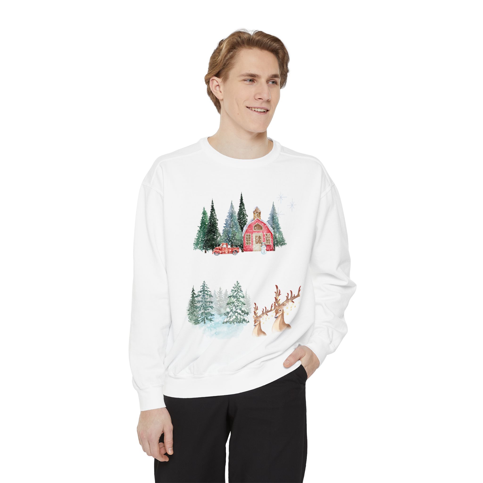 Christmas Jumper Unisex Sweatshirt, Holiday Festive Pullover, Xmas Winter Clothing, Comfy Oversized Sweater, Gift for Him Her, Cozy Seasonal - Image 3