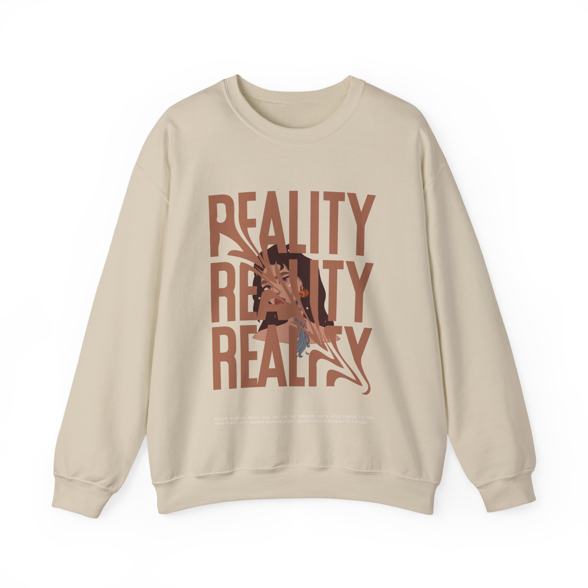 Reality T Shirt Inspiration Crewneck Sweatshirt - Unisex, Heavy Blend, Casual Clothes, Graphic Tee Gift, Men Women Fashion, Funny Shirt - Image 25