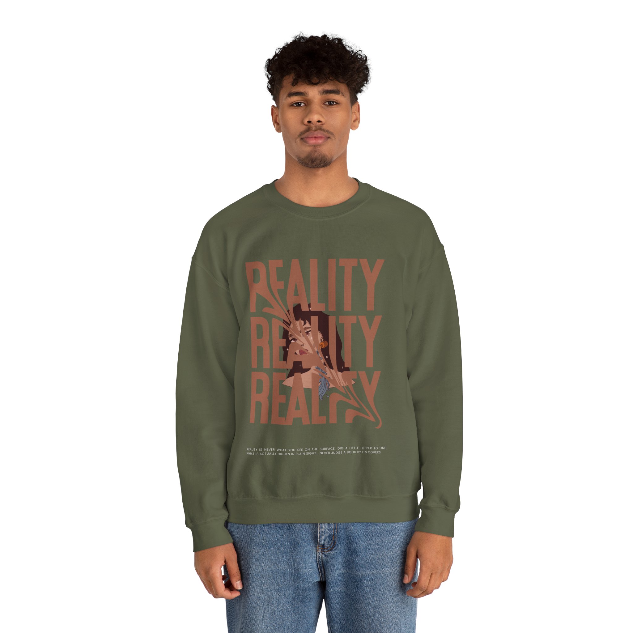 Reality T Shirt Inspiration Crewneck Sweatshirt - Unisex, Heavy Blend, Casual Clothes, Graphic Tee Gift, Men Women Fashion, Funny Shirt - Image 53