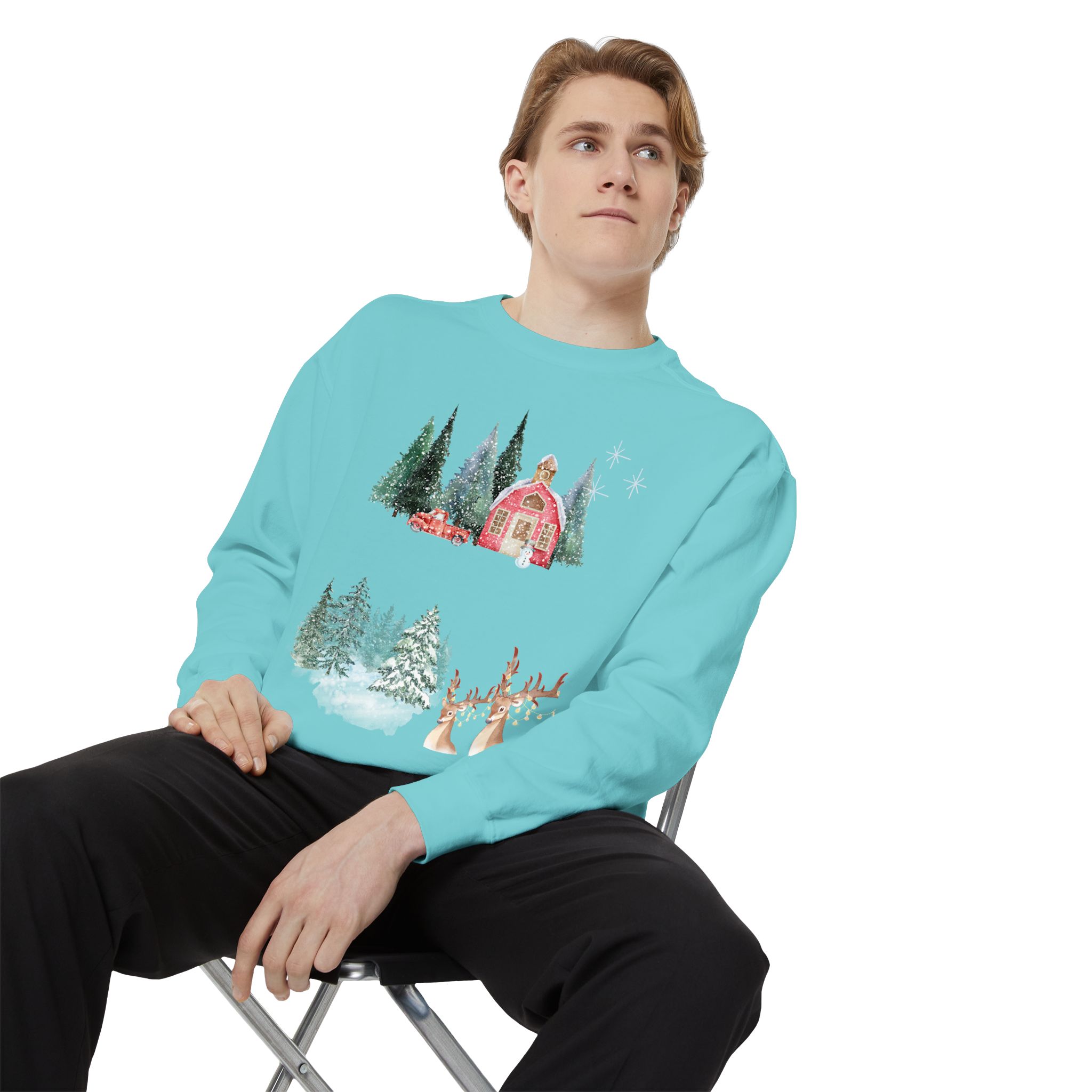 Christmas Jumper Unisex Sweatshirt, Holiday Festive Pullover, Xmas Winter Clothing, Comfy Oversized Sweater, Gift for Him Her, Cozy Seasonal - Image 15
