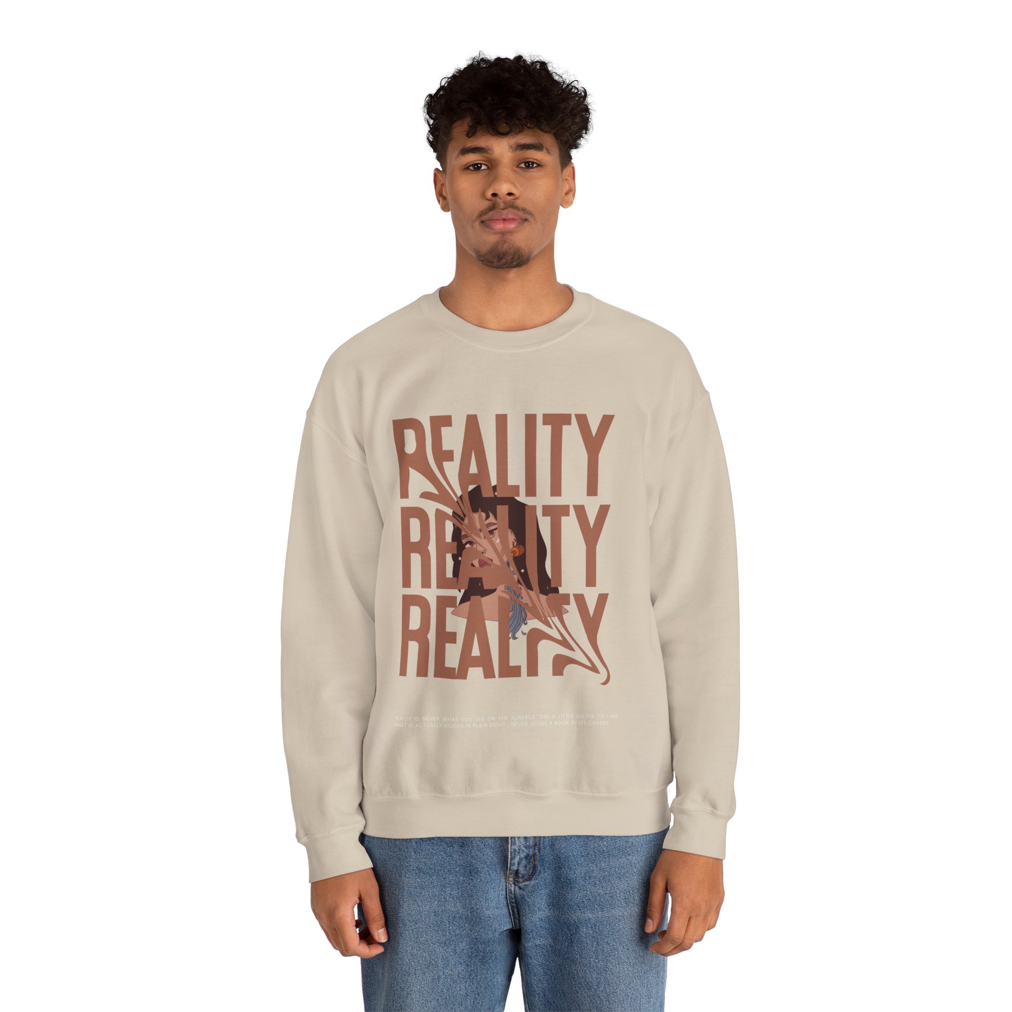 Reality T Shirt Inspiration Crewneck Sweatshirt - Unisex, Heavy Blend, Casual Clothes, Graphic Tee Gift, Men Women Fashion, Funny Shirt - Image 29