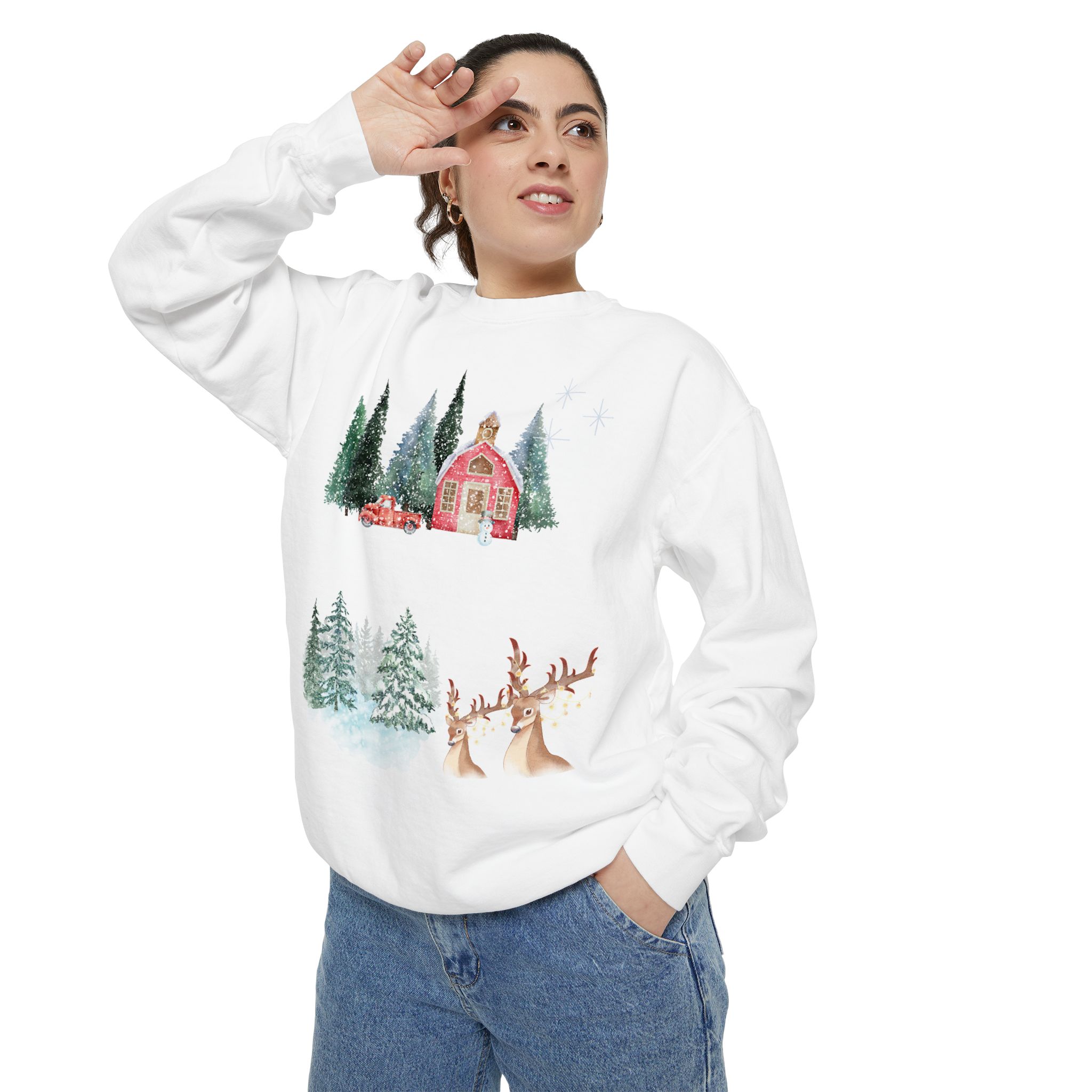 Christmas Jumper Unisex Sweatshirt, Holiday Festive Pullover, Xmas Winter Clothing, Comfy Oversized Sweater, Gift for Him Her, Cozy Seasonal - Image 8