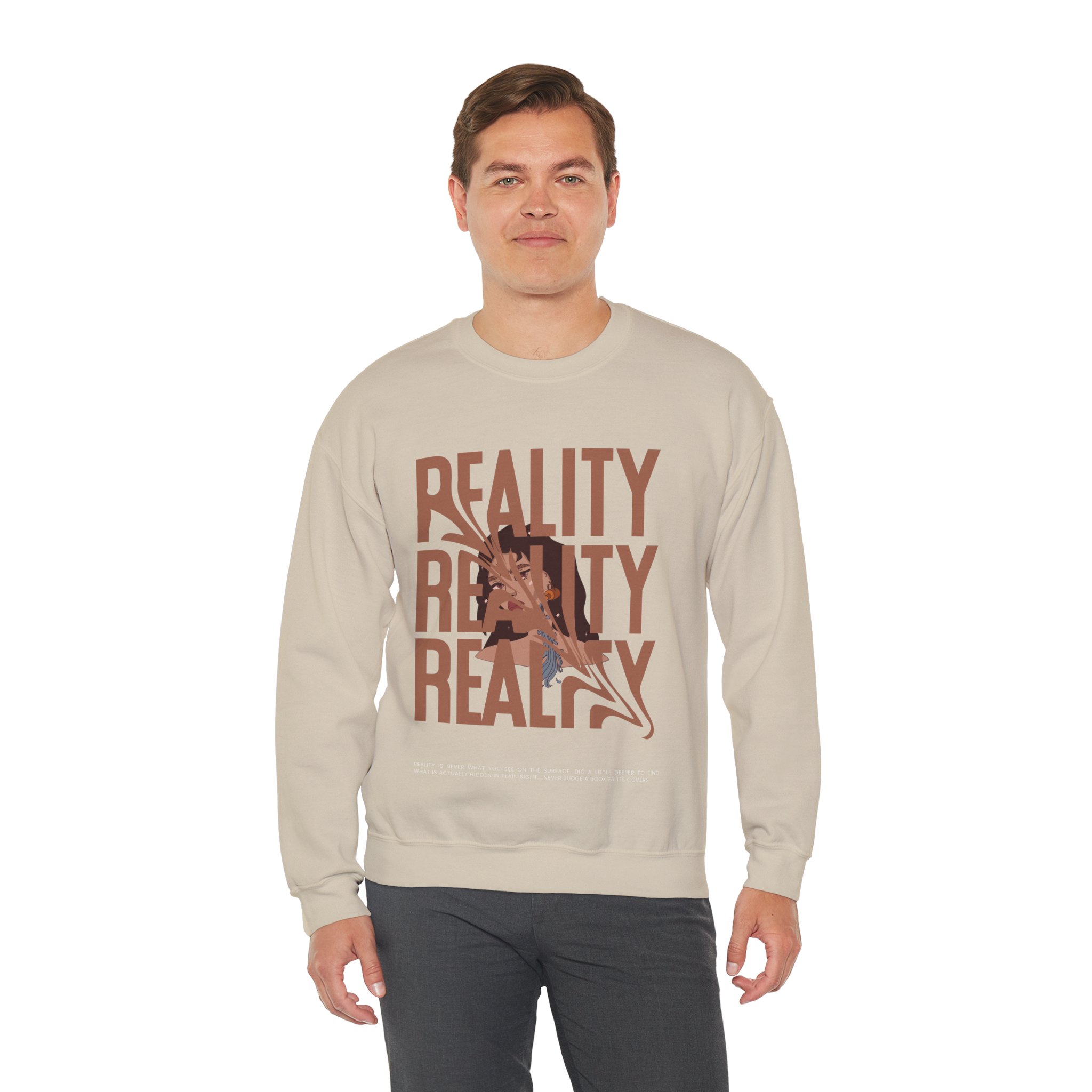 Reality T Shirt Inspiration Crewneck Sweatshirt - Unisex, Heavy Blend, Casual Clothes, Graphic Tee Gift, Men Women Fashion, Funny Shirt - Image 30