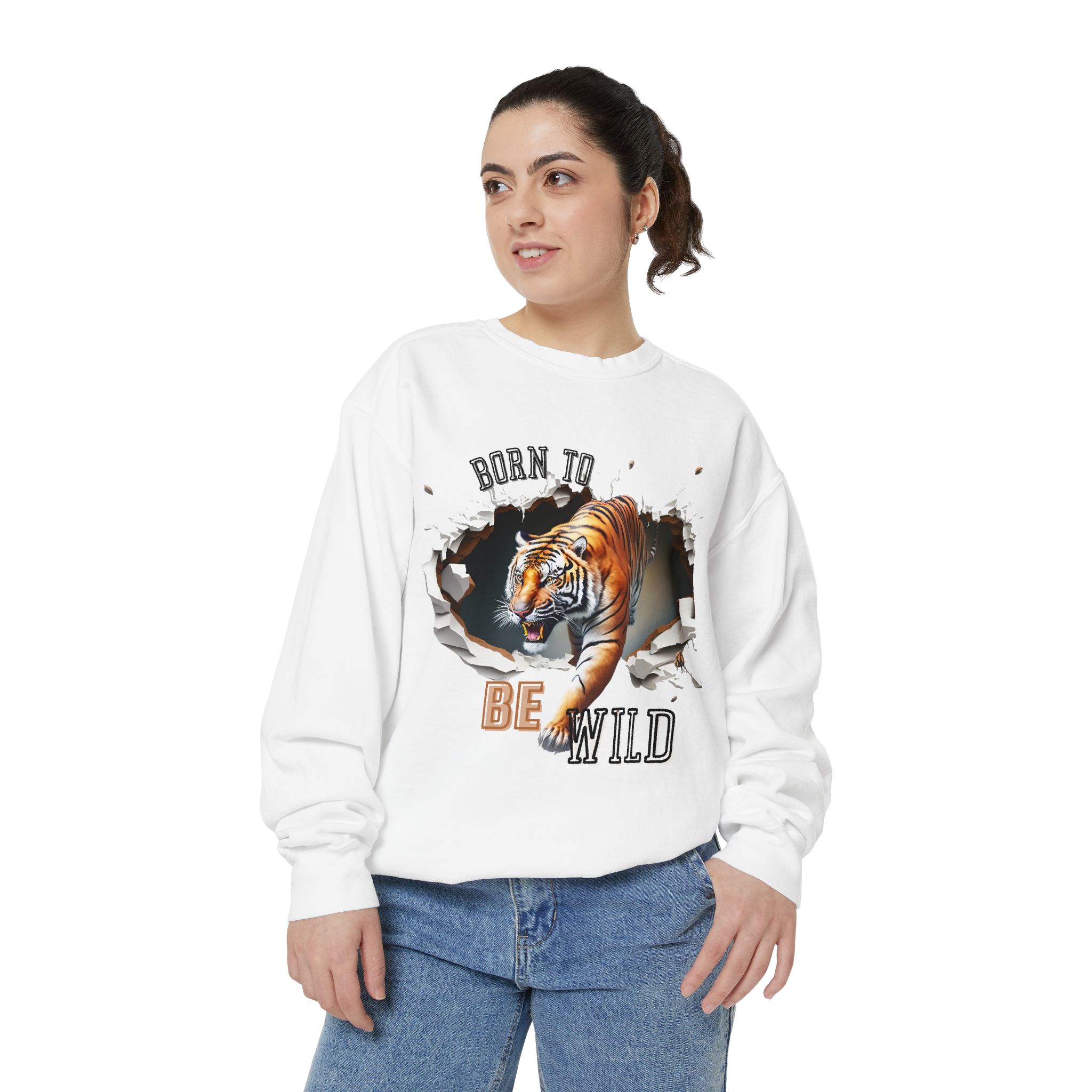 Lovely Big Cat designs on Sweatshirt - Image 5