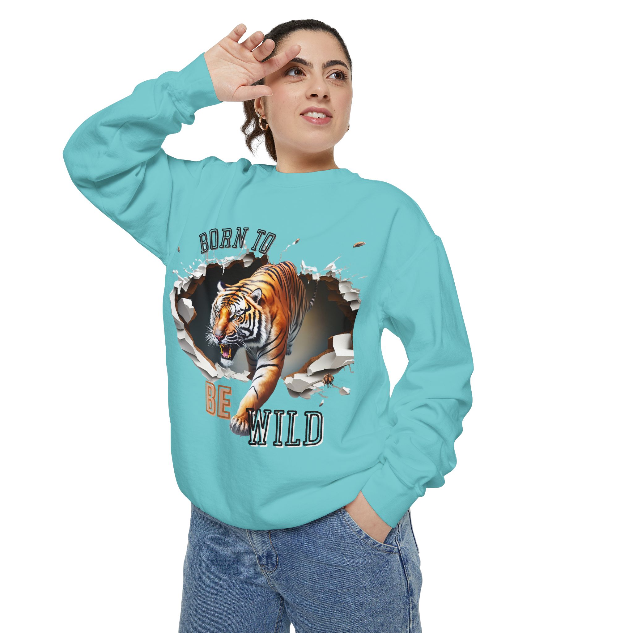 Lovely Big Cat designs on Sweatshirt - Image 32