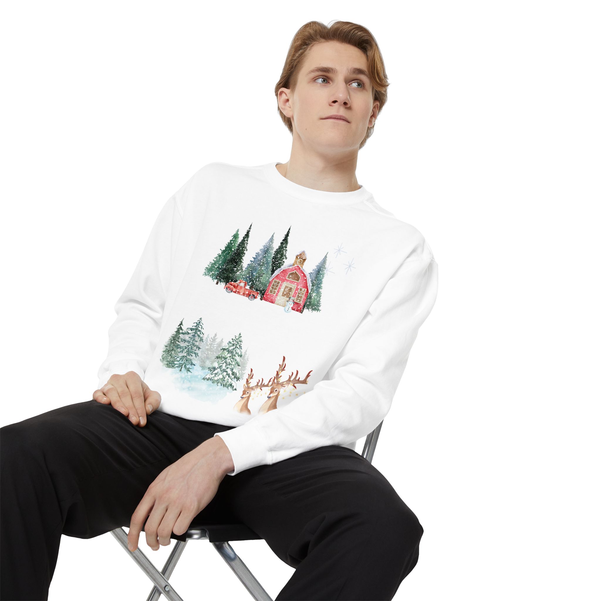 Christmas Jumper Unisex Sweatshirt, Holiday Festive Pullover, Xmas Winter Clothing, Comfy Oversized Sweater, Gift for Him Her, Cozy Seasonal - Image 7