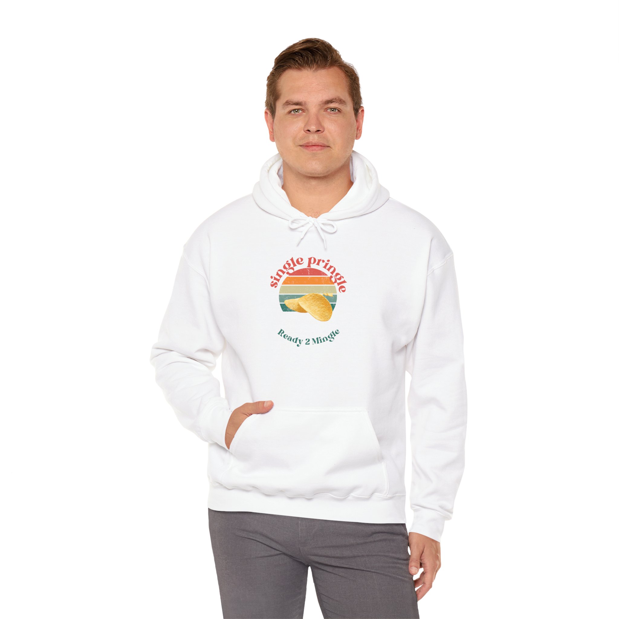 Single and ready to mingle Hoodie, dating theme men women's jumper, funny tee shirt idea, relationship humor apparel, couples outfit gift, - Image 9